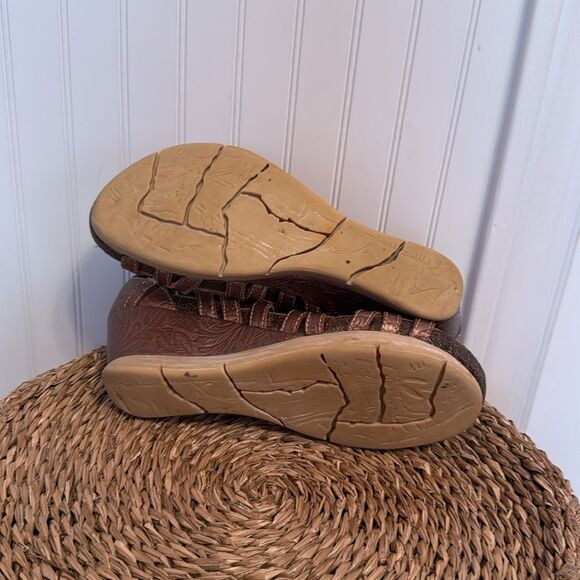 OTBT Brown Strappy Wedge Sandals - 7.5 - Picture 6 of 7